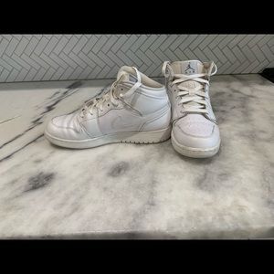 Nike Air Jordan 1 White Cool Grey (554725-102) Shoes Kids Size 7Y